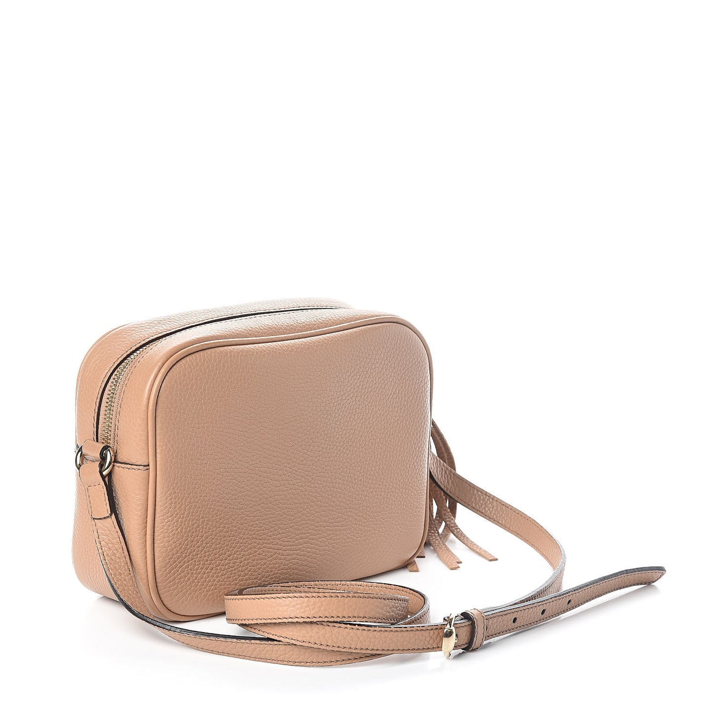 Pebbled Calfskin Small Soho Disco Bag Rose Beige