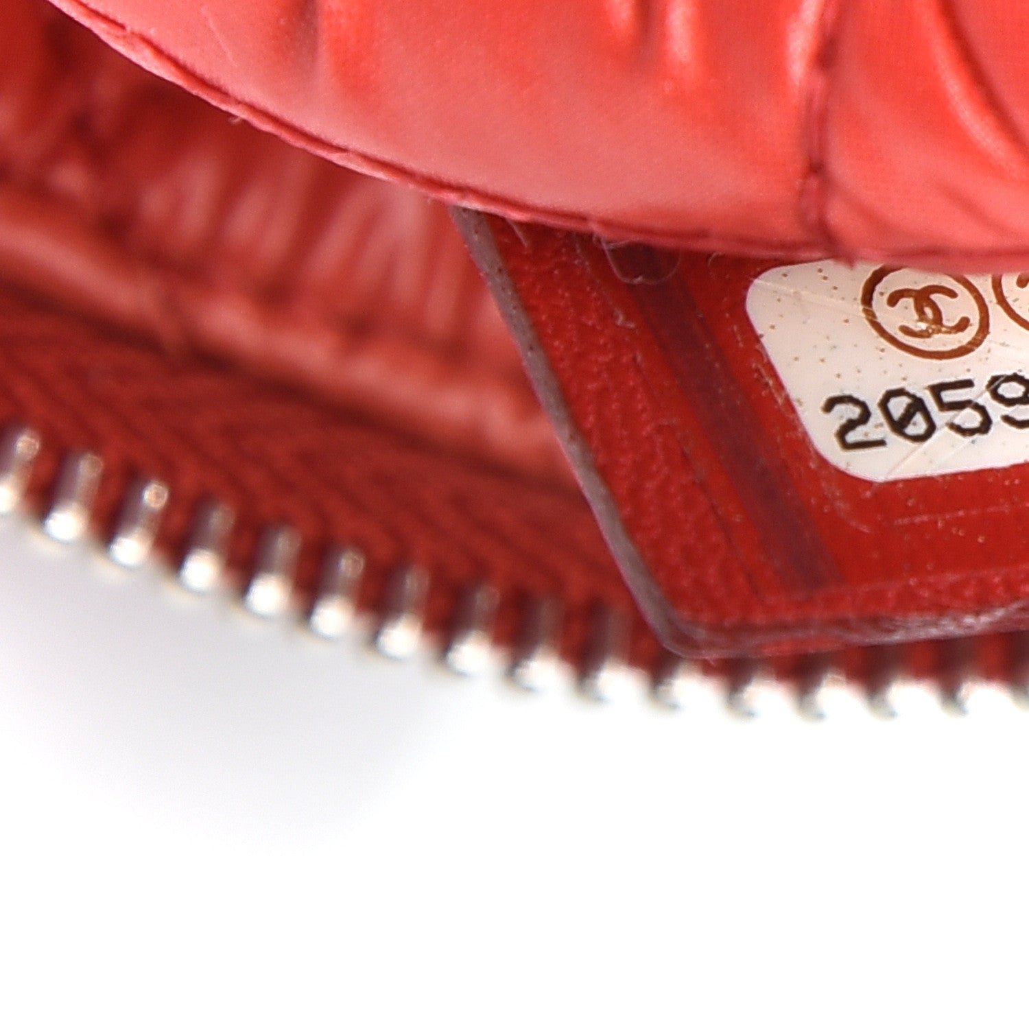 Chanel Lambskin Quilted Large Cosmetic Case Red 5 of 6