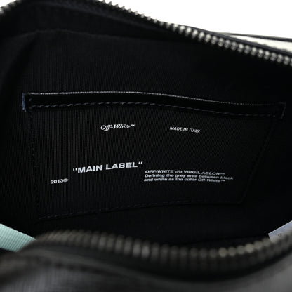 Off-White Saffiano Striped Mini Diag Bag Black White 6 of 11