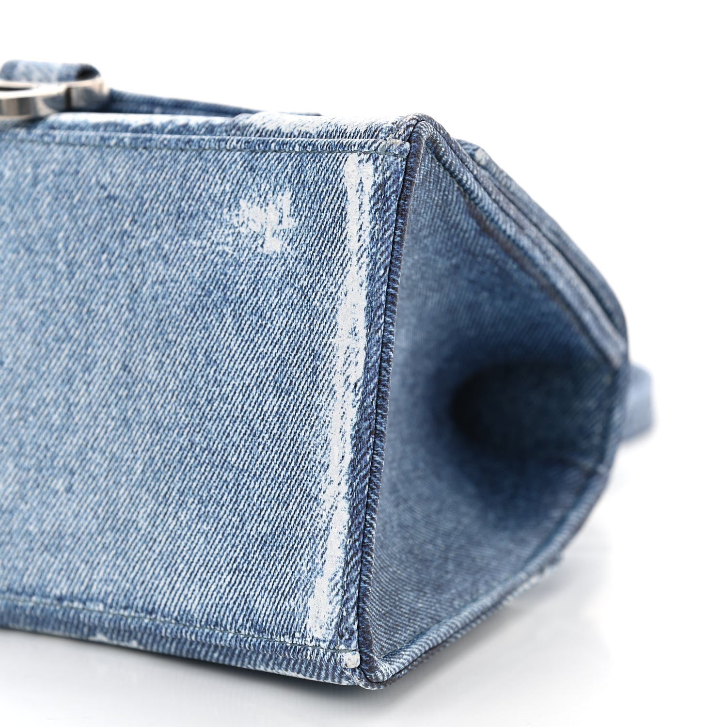 Balenciaga Nappa Denim Printed Small Hourglass Top Handle Bag Denim Blue 11 of 11