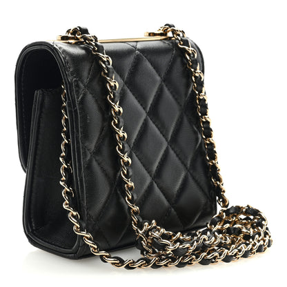 Chanel Lambskin Quilted Mini Trendy CC Chain Wallet Black 3 of 9