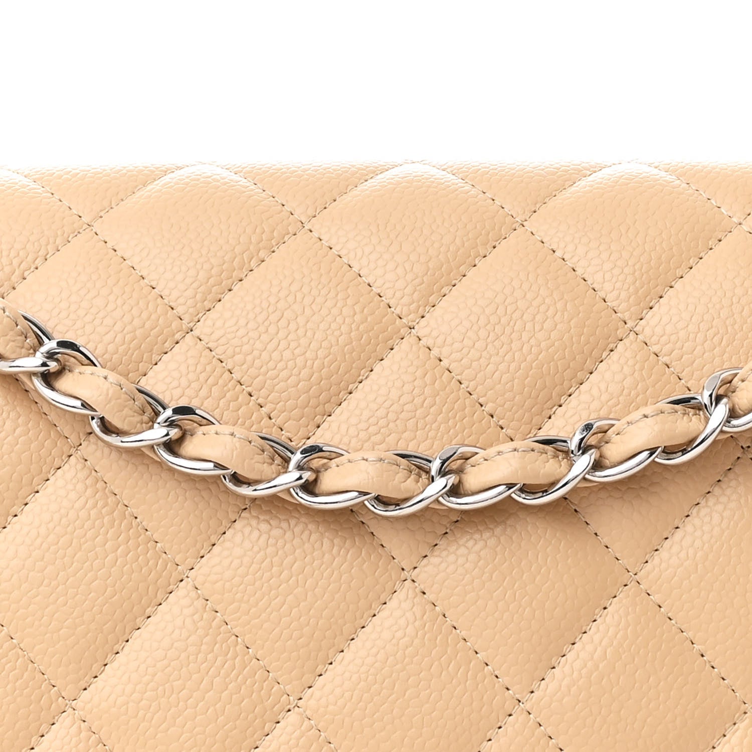 Chanel Caviar Quilted Jumbo Double Flap Beige Clair 8 of 13