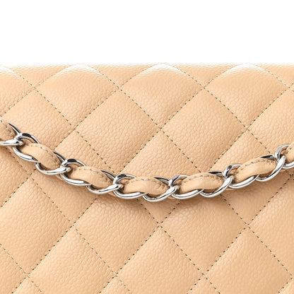 Chanel Caviar Quilted Jumbo Double Flap Beige Clair 8 of 13