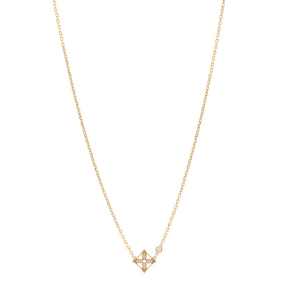 Louis Vuitton 18K Yellow Gold Diamond Idylle Blossom Pendant Pave Necklace 1 of 5