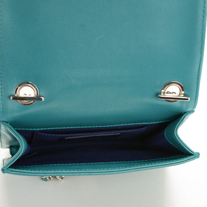 Chanel Plexiglass Patent Mini Boy Brick Flap Turquoise Navy 5 of 7