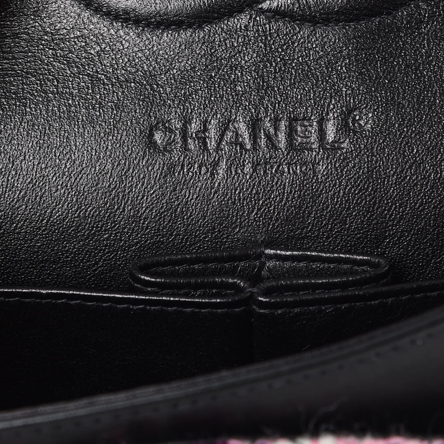 Chanel Tweed Quilted Medium Double Flap Pink Black 7 of 12