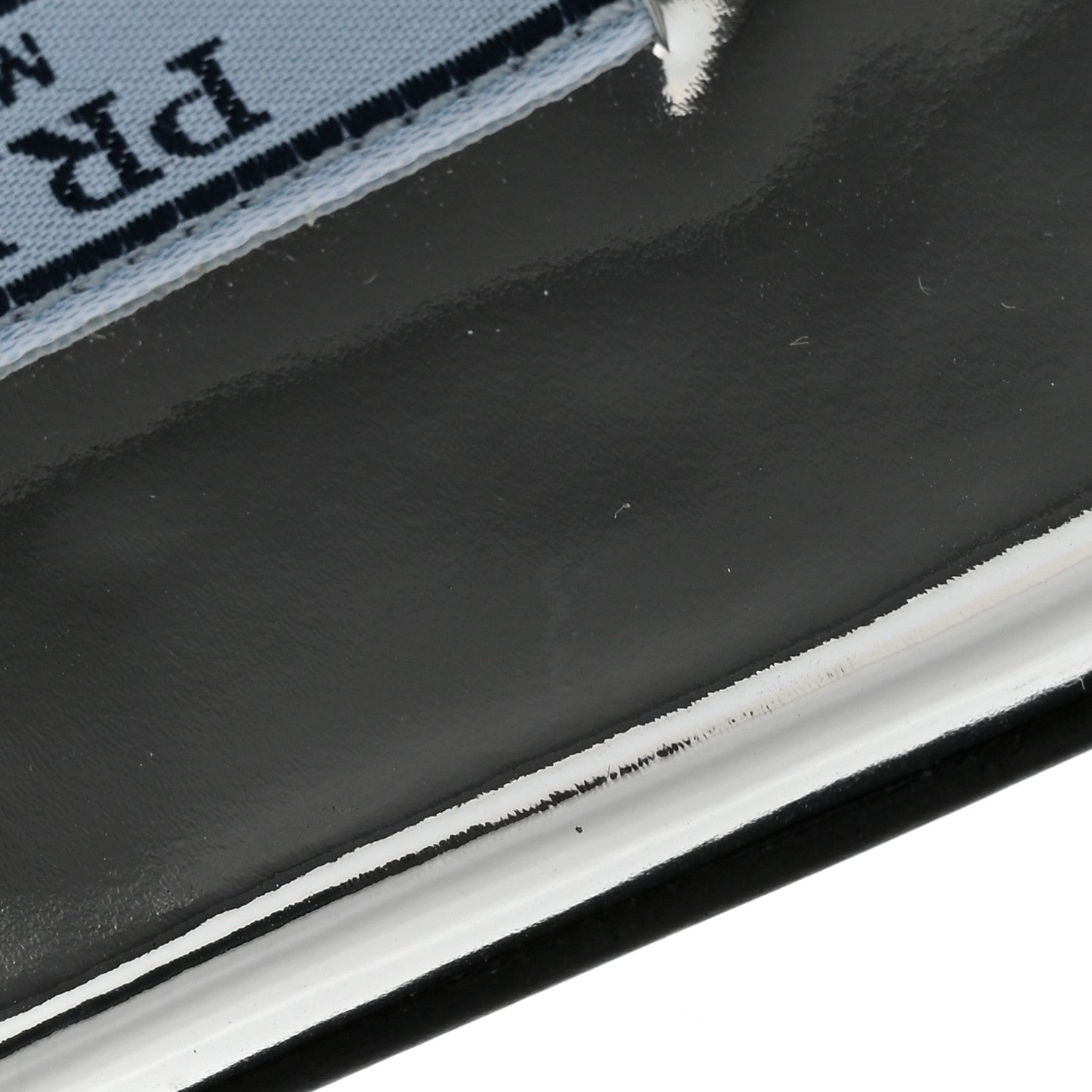 Prada Plexiglass Metallic Calfskin Metal Triangle Logo Ciabatte Flat Slide Sandals 40 Argento 11 of 12