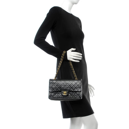 Chanel Lambskin Quilted Medium Double Flap Black 3 of 11