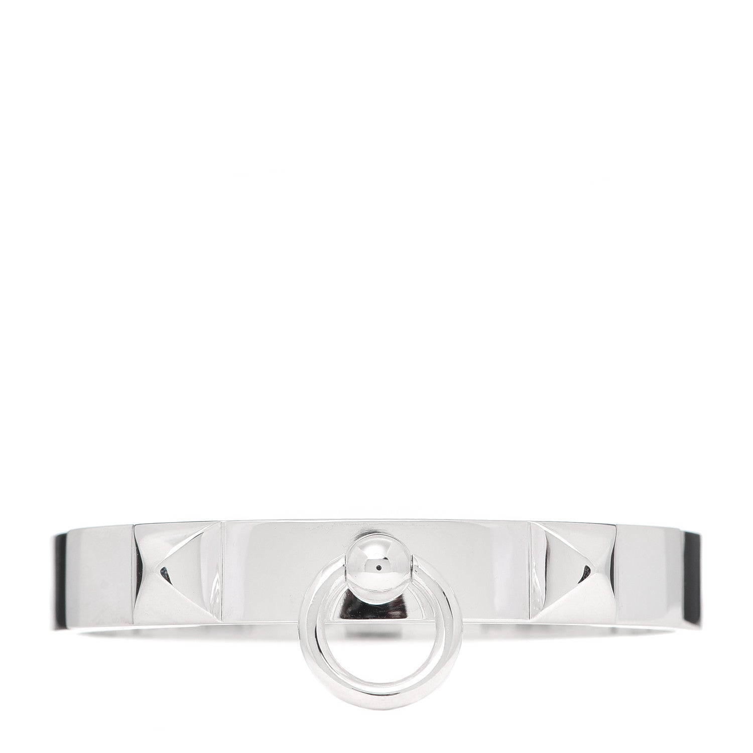 Hermes Sterling Silver PM Collier De Chien Bracelet ST 1 of 6