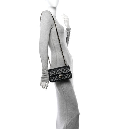 Chanel Lambskin Quilted Mini Rectangular Flap Black 3 of 11