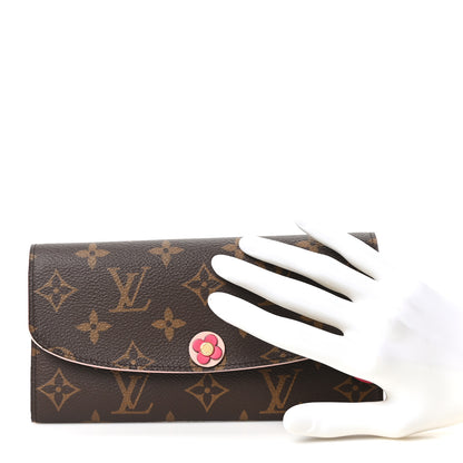 Louis Vuitton Monogram Bloom Flower Emilie Wallet 2 of 9