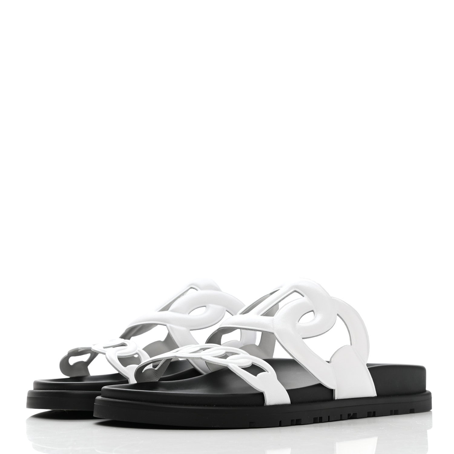 Hermes Nappa Womens Extra Sandals 35 White 3 of 9