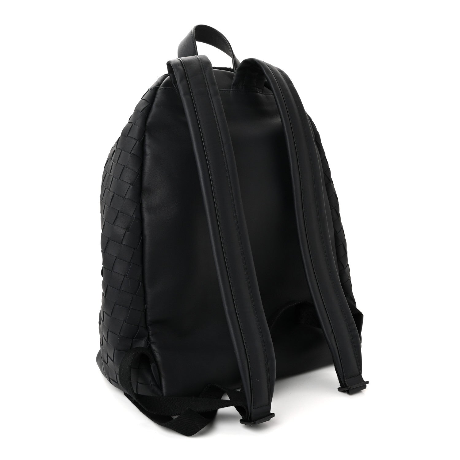 Bottega Veneta Smooth Calfskin Intrecciato Borsa Backpack Navy 3 of 9