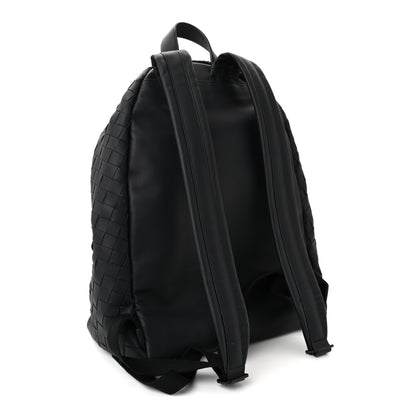 Bottega Veneta Smooth Calfskin Intrecciato Borsa Backpack Navy 3 of 9