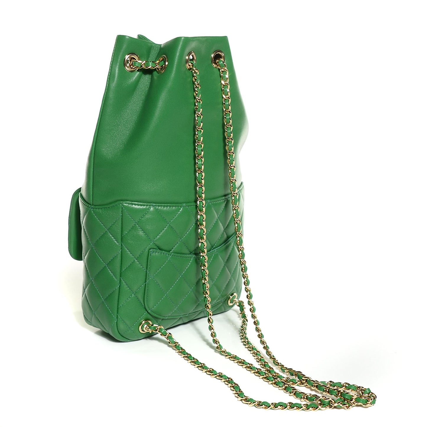 Lambskin Quilted Small In Seoul Backpack Green
