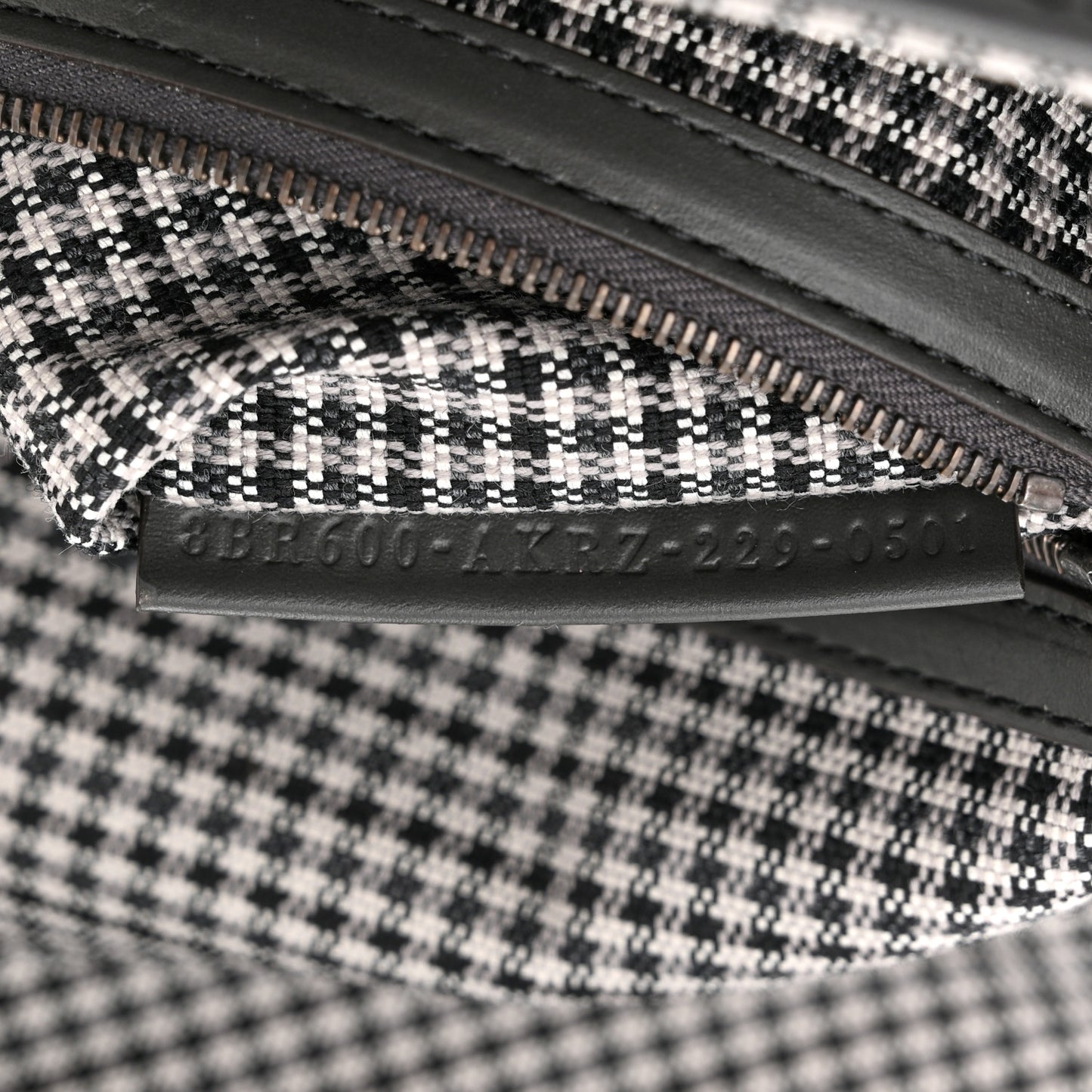 Wool Vitello King Houndstooth FF Embroidered Baguette Grigio Anthracite