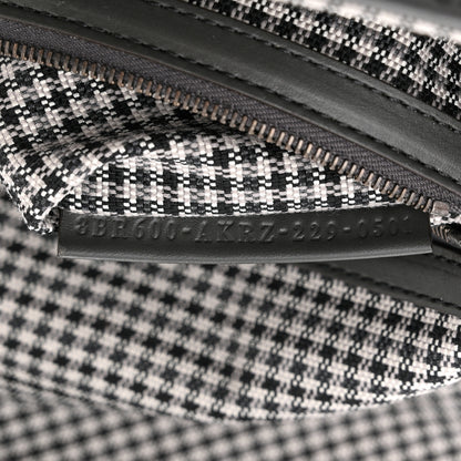 Fendi Wool Vitello King Houndstooth FF Embroidered Baguette Grigio Anthracite 7 of 10