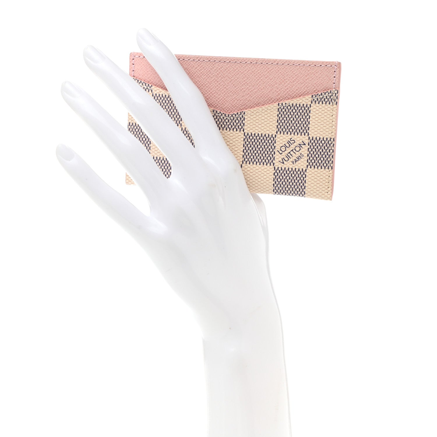 Louis Vuitton Damier Azur Daily Card Holder Rose Ballerine 2 of 6