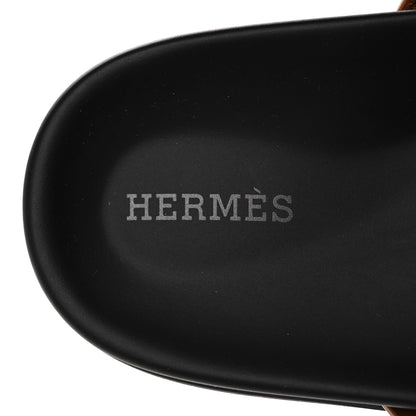 Hermes Calfskin Womens Chypre Sandals 39 Gold 7 of 9