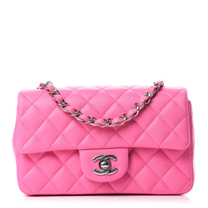 Chanel Lambskin Quilted Mini Rectangular Flap Pink 1 of 12
