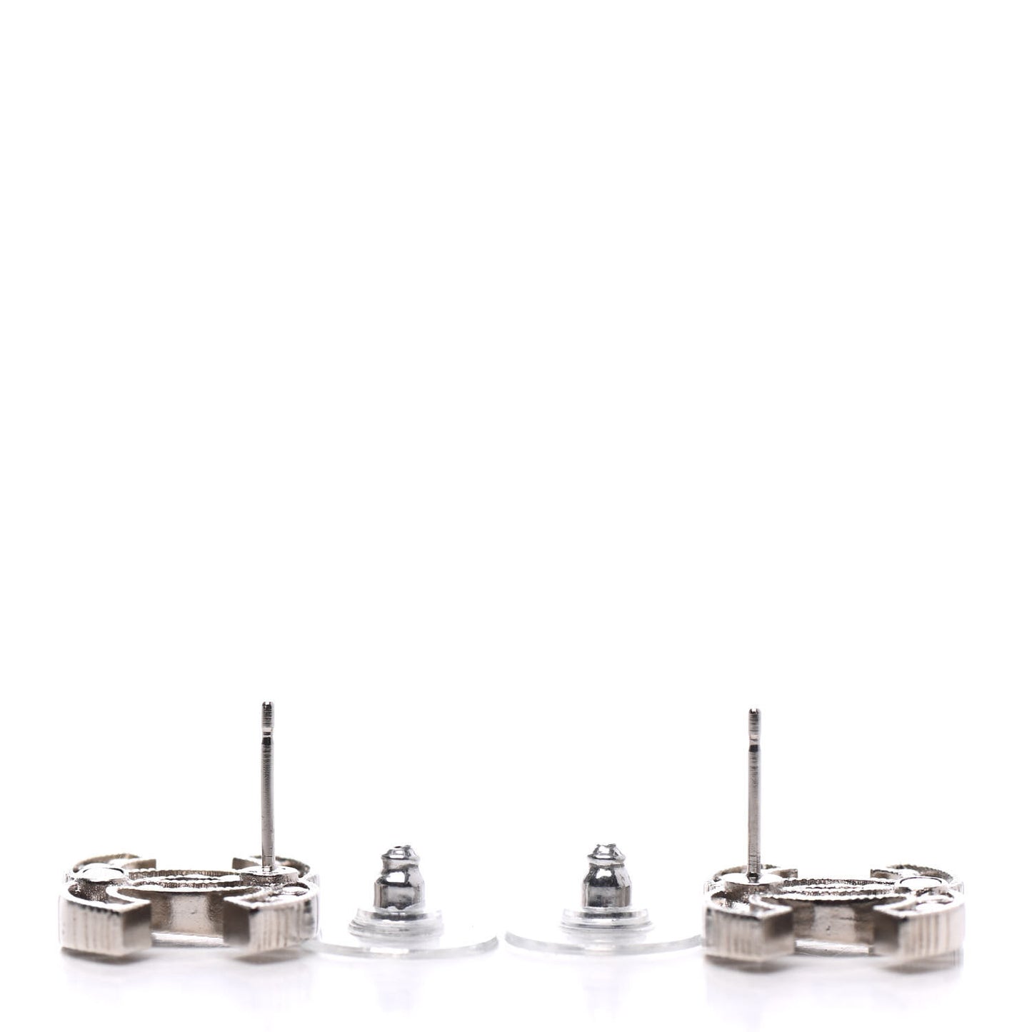 Crystal CC Earrings Silver