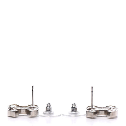 Chanel Crystal CC Earrings Silver 3 of 4