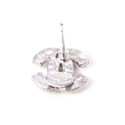 Chanel Crystal Mini Timeless CC Earrings Silver 6 of 7