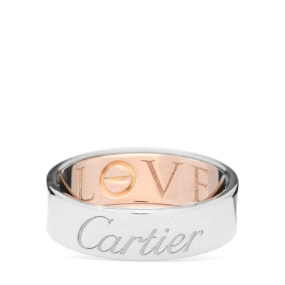 Cartier 18K White Pink Gold 5.5mm Astro LOVE Ring 48 4.5 1 of 6