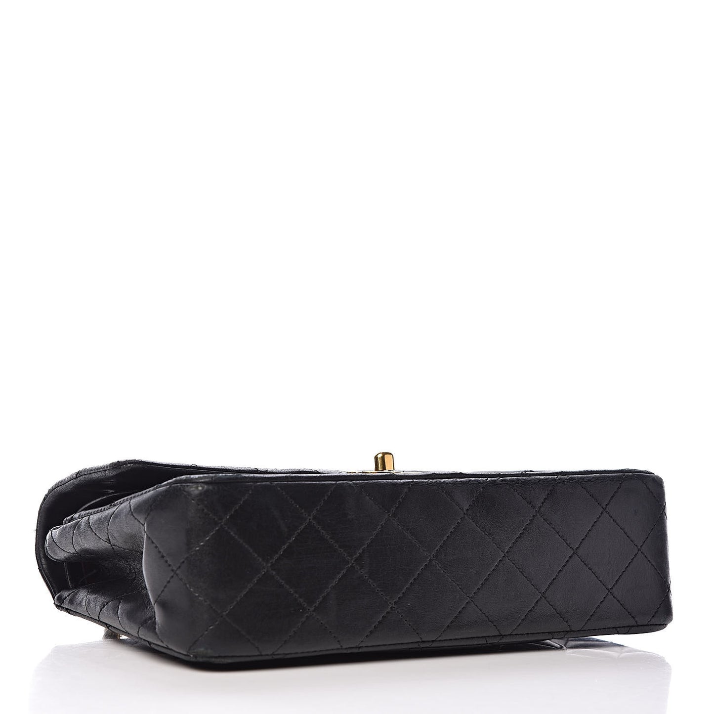 Lambskin Quilted Small Double Flap Black