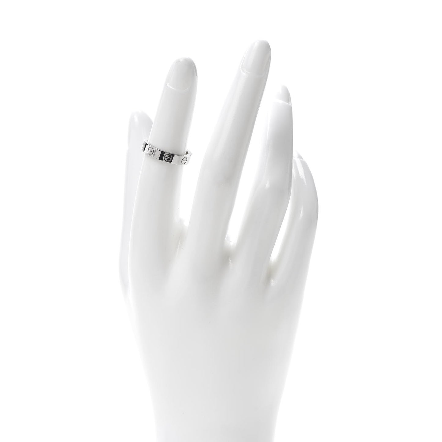 18K White Gold 3.5mm LOVE Wedding Band Ring 49 4.75