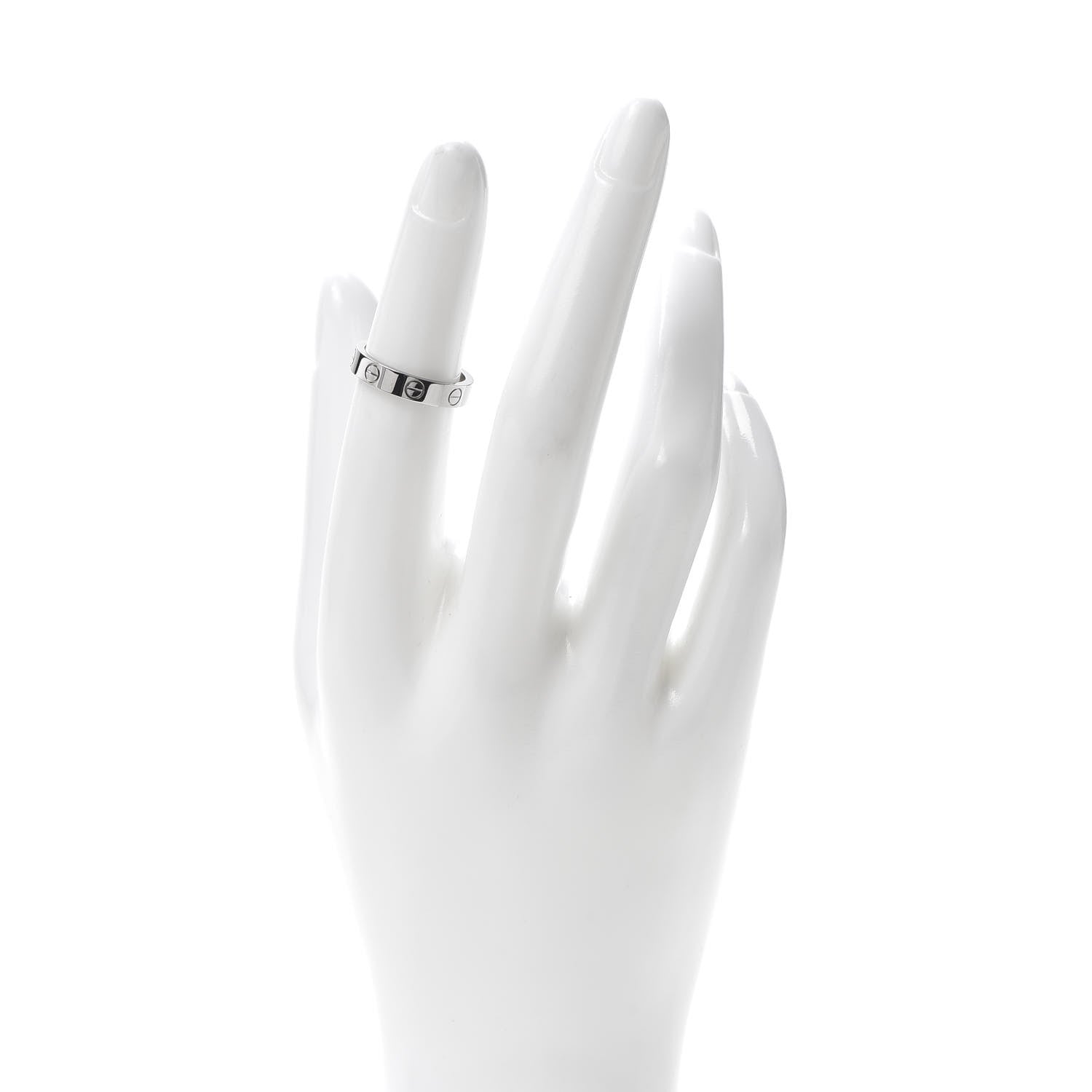 Cartier 18K White Gold 3.5mm LOVE Wedding Band Ring 49 4.75 2 of 4
