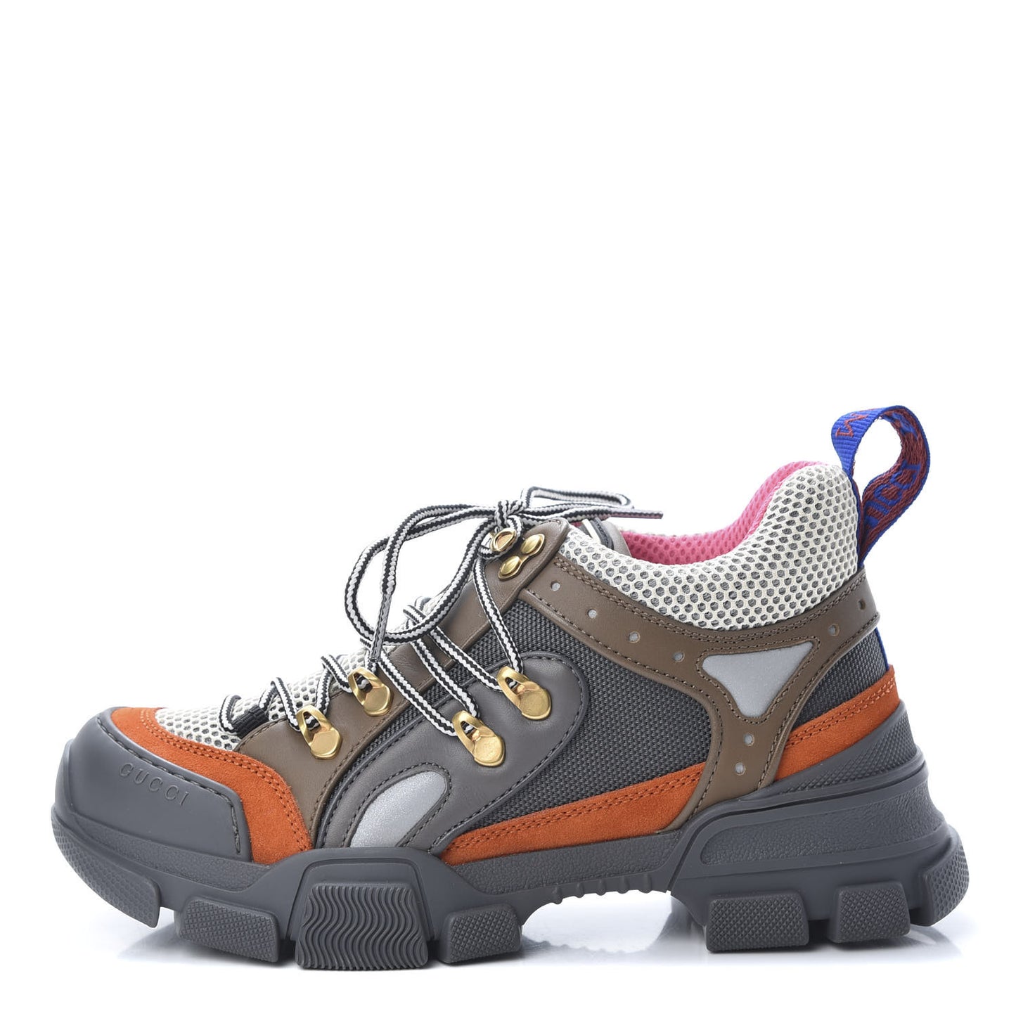 X SEGA Mesh Canvas Calfskin Womens Flashtrek Sneakers 37.5 White Box Pink Ardesia Loess