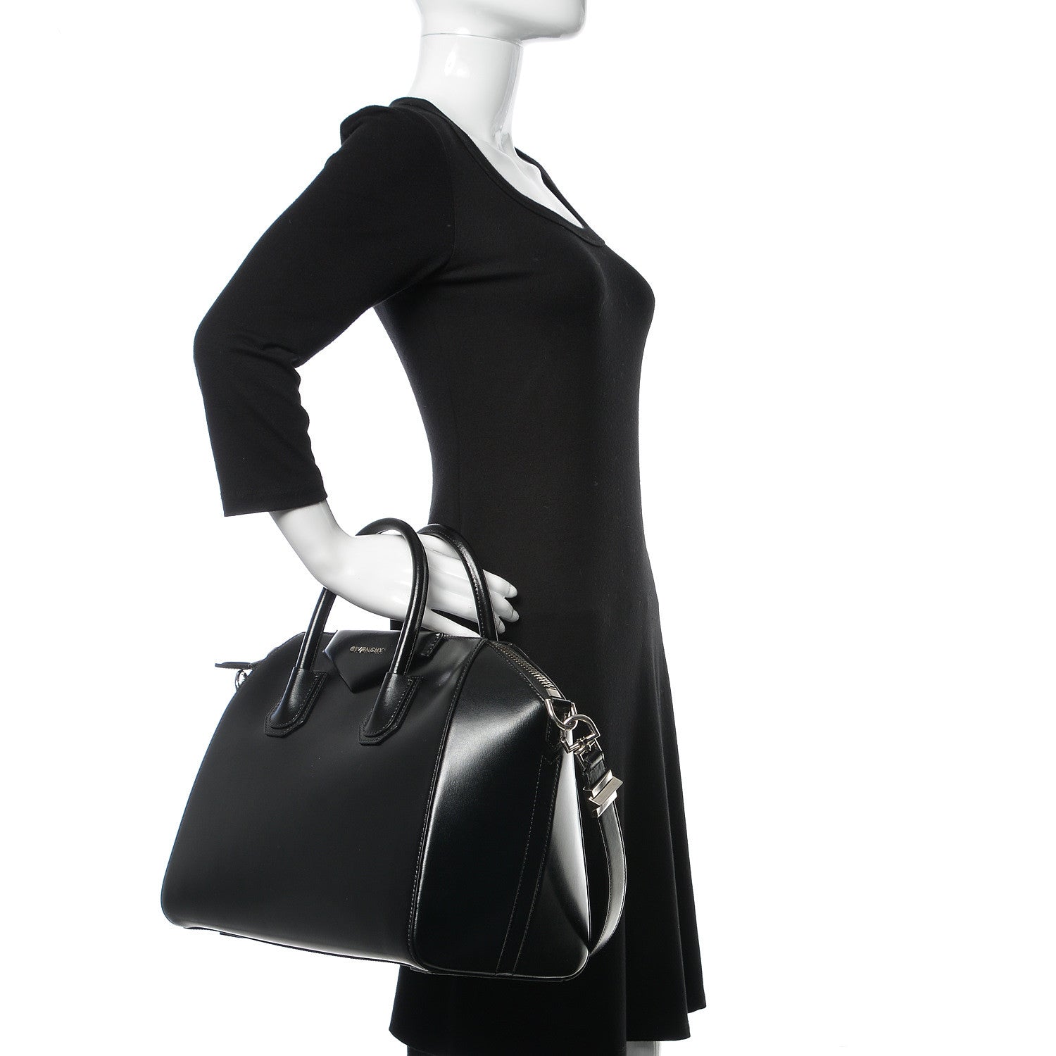 Givenchy Shiny Lord Calfskin Medium Antigona Black 3 of 10