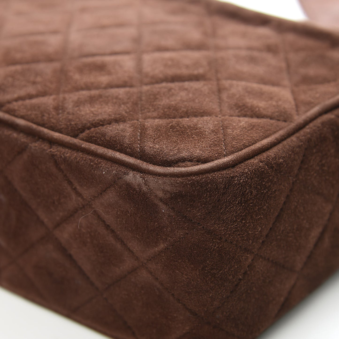 Suede Quilted Tassel CC Camera Case Brown
