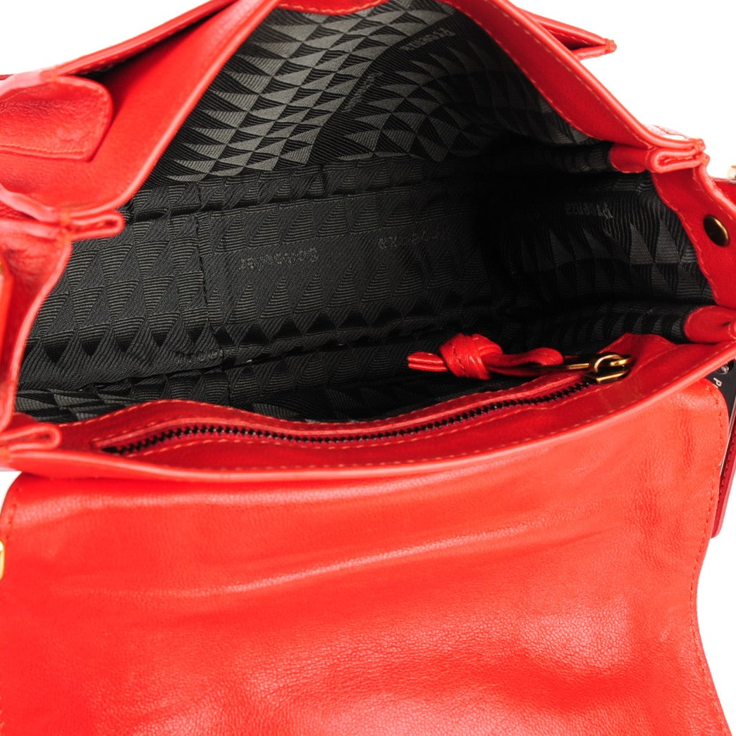 Lambskin PS1 Mini Pouch Messenger Fire Red