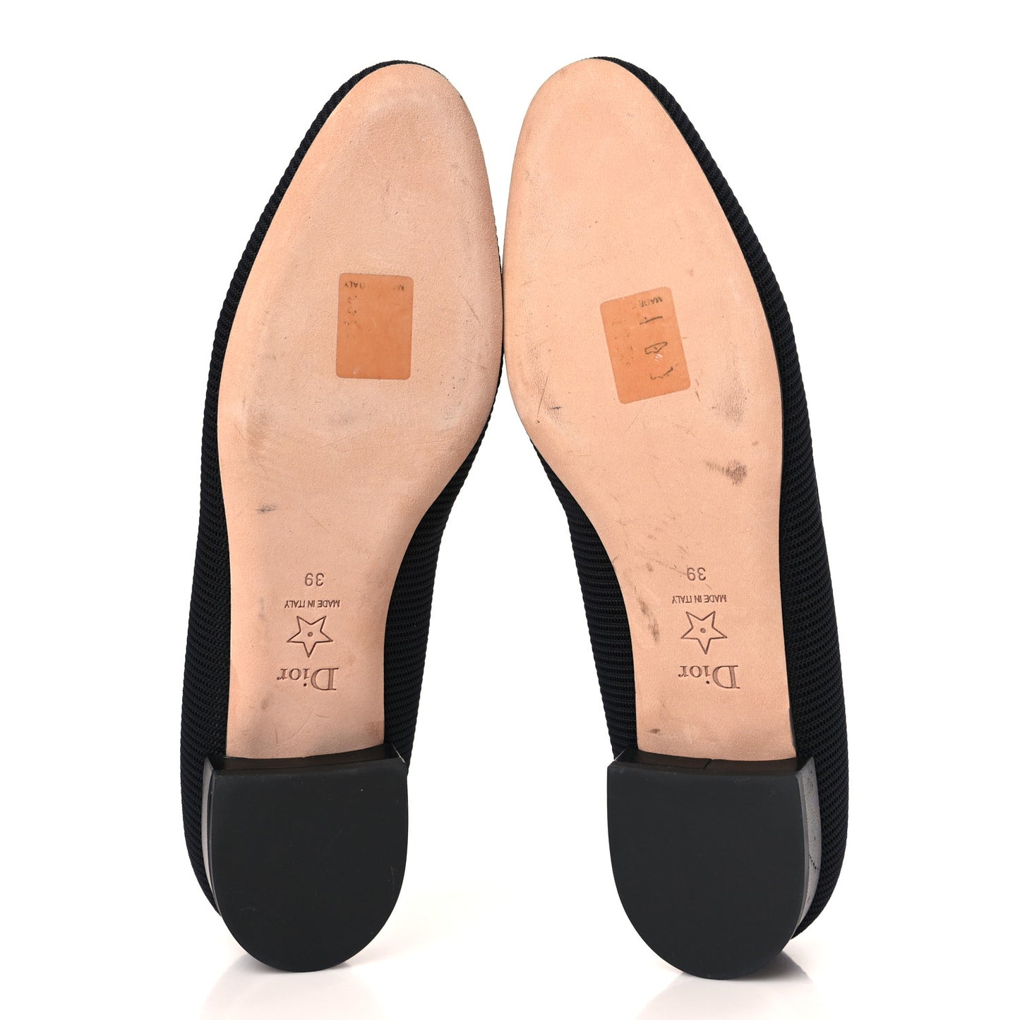 Technical Fabric Pointed Toe Flats 39 Black