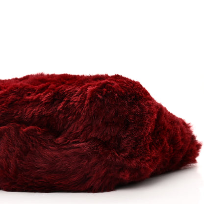 Chanel Rabbit Fur Shoulder Bag Burgundy 10 of 11
