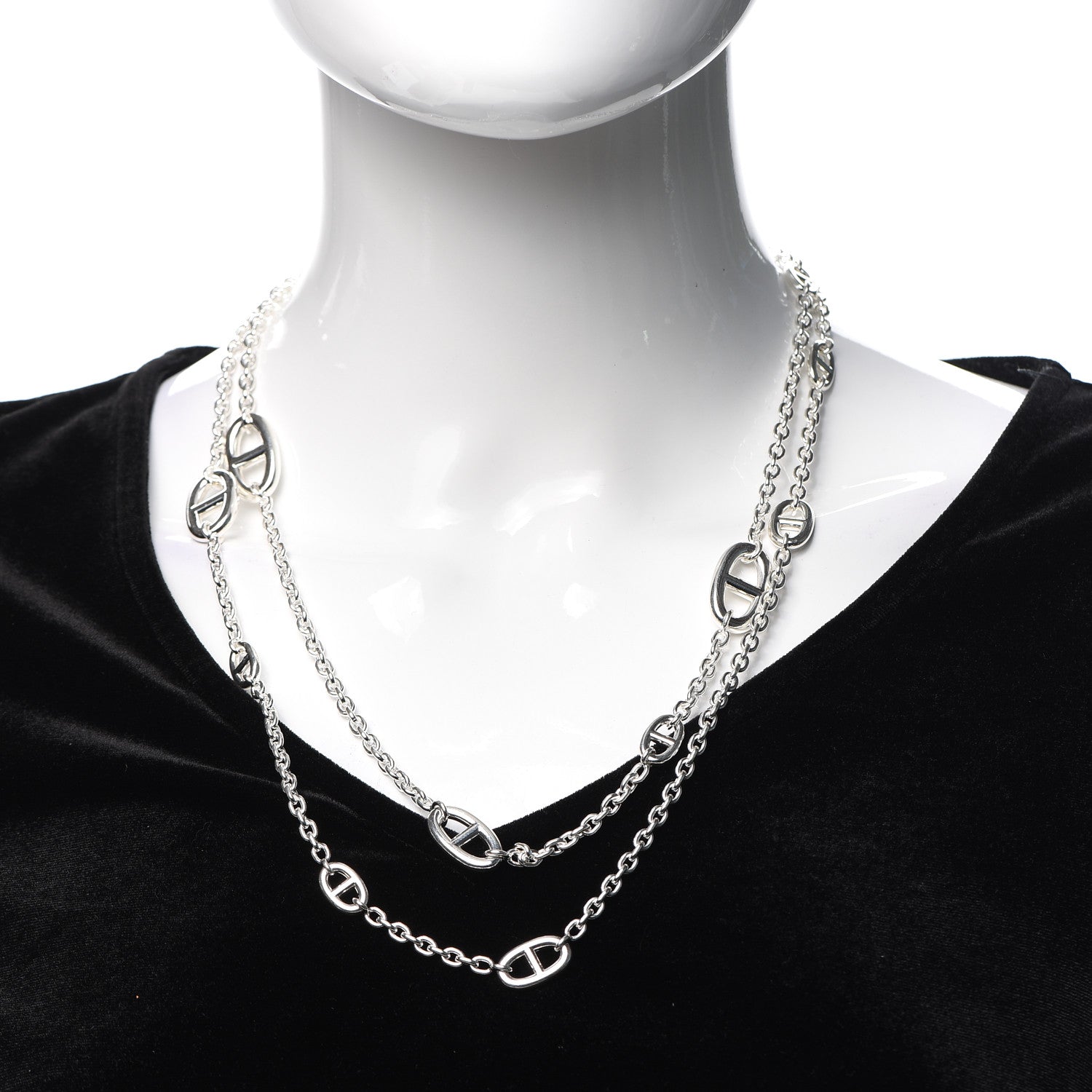 Hermes Sterling Silver Farandole Necklace 120 2 of 5