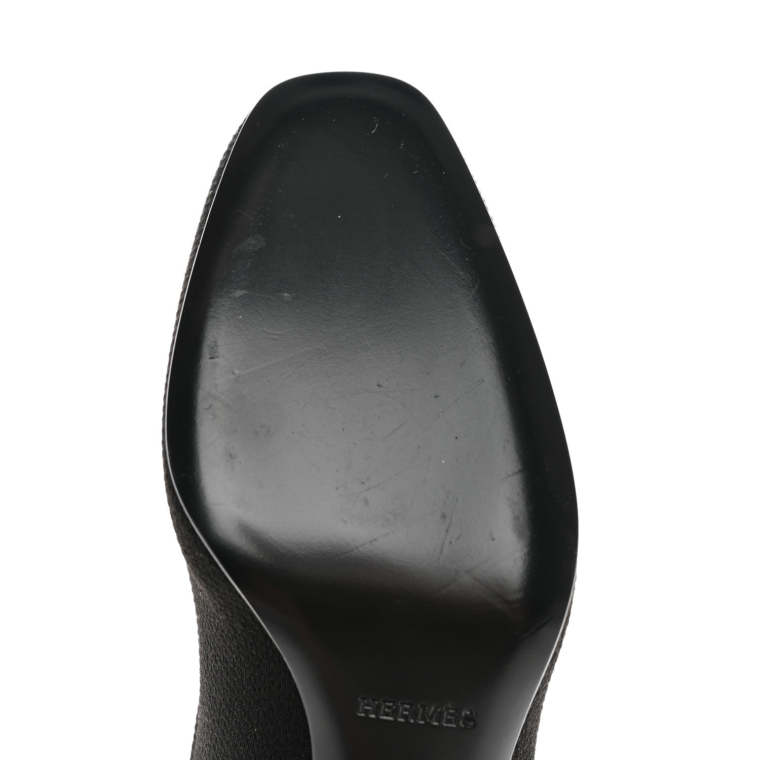 Hermes Knit Calfskin Fontaine 60 Boots 40 Black 9 of 9