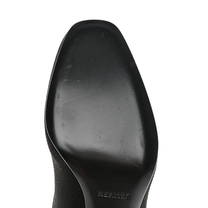 Hermes Knit Calfskin Fontaine 60 Boots 40 Black 9 of 9