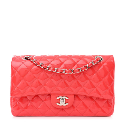 Chanel Patent Calfskin Quilted Medium Double Flap Red 1 of 12