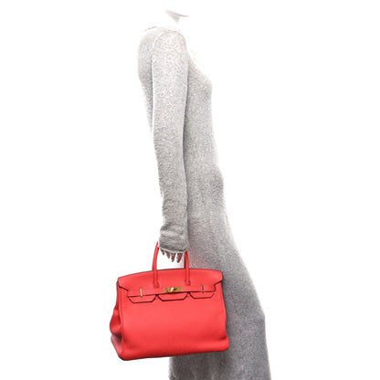 Hermes Togo BIRKIN 35 Rouge Pivoine 2 of 10