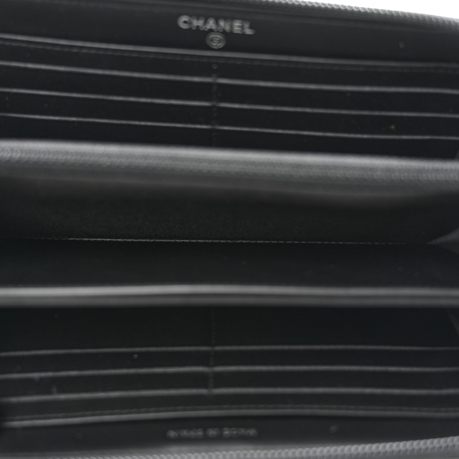 Chanel Caviar Quilted Boy Long Zip Around Wallet Black 5 of 8