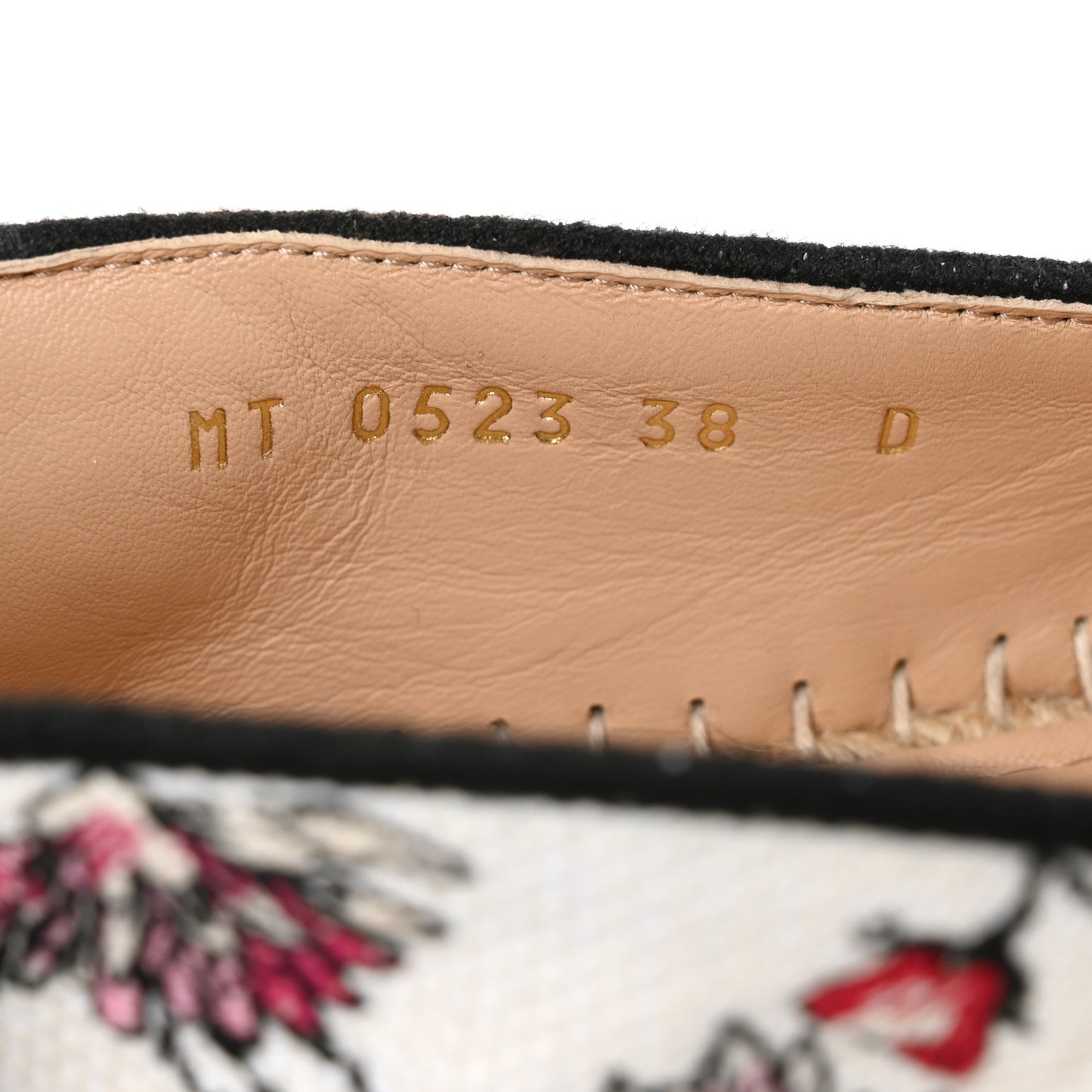 Canvas Embroidered Florilegio Granville Espadrille 38 Multicolor