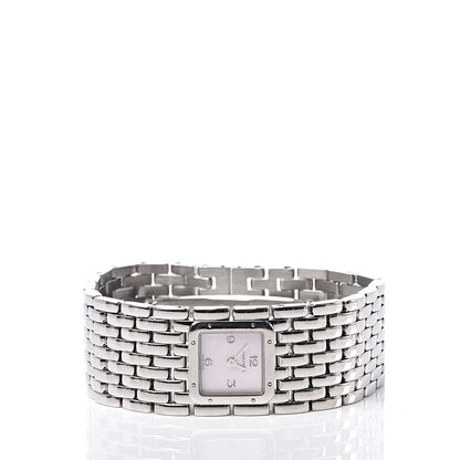 Cartier Stainless Steel Pink Mother of Pearl 21mm Panthere Ruban Quartz Watch 3 of 7