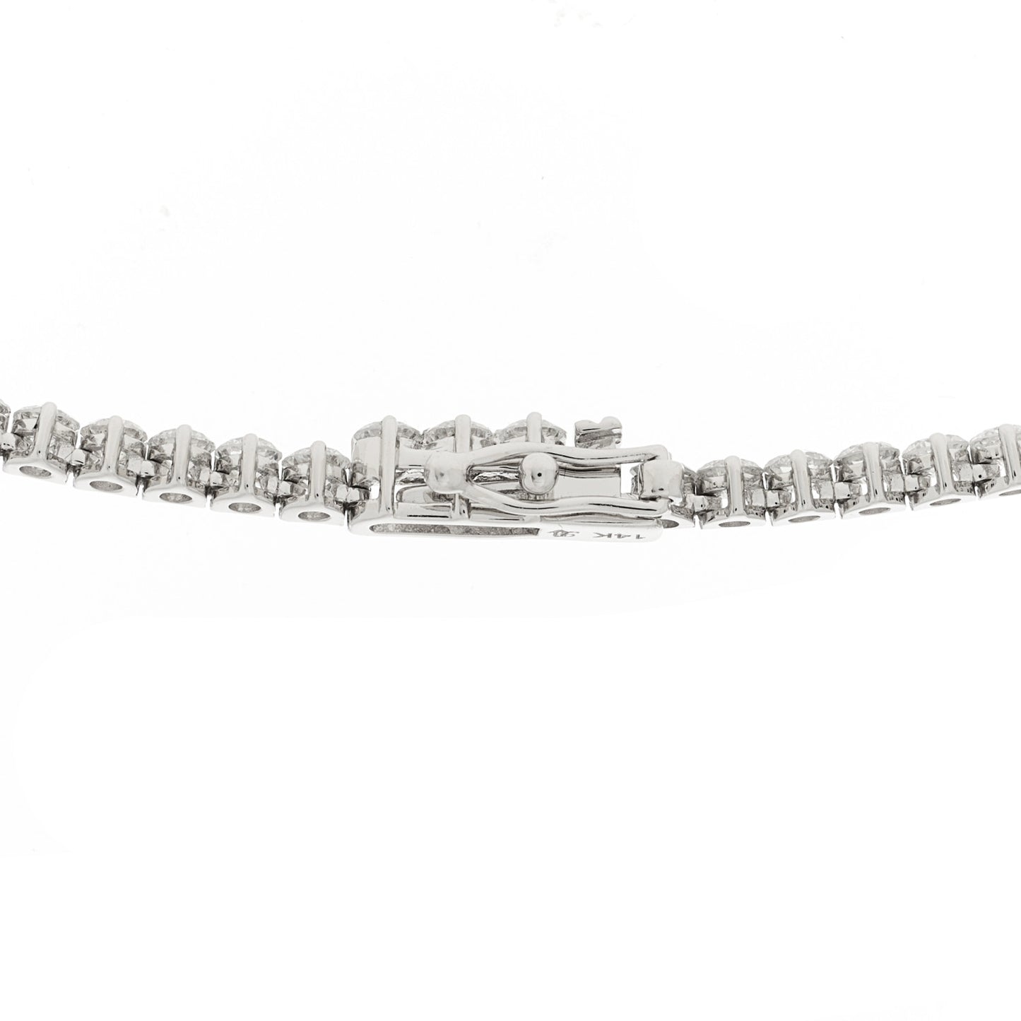 14K White Gold Diamond 13.20ctw Riviera Necklace