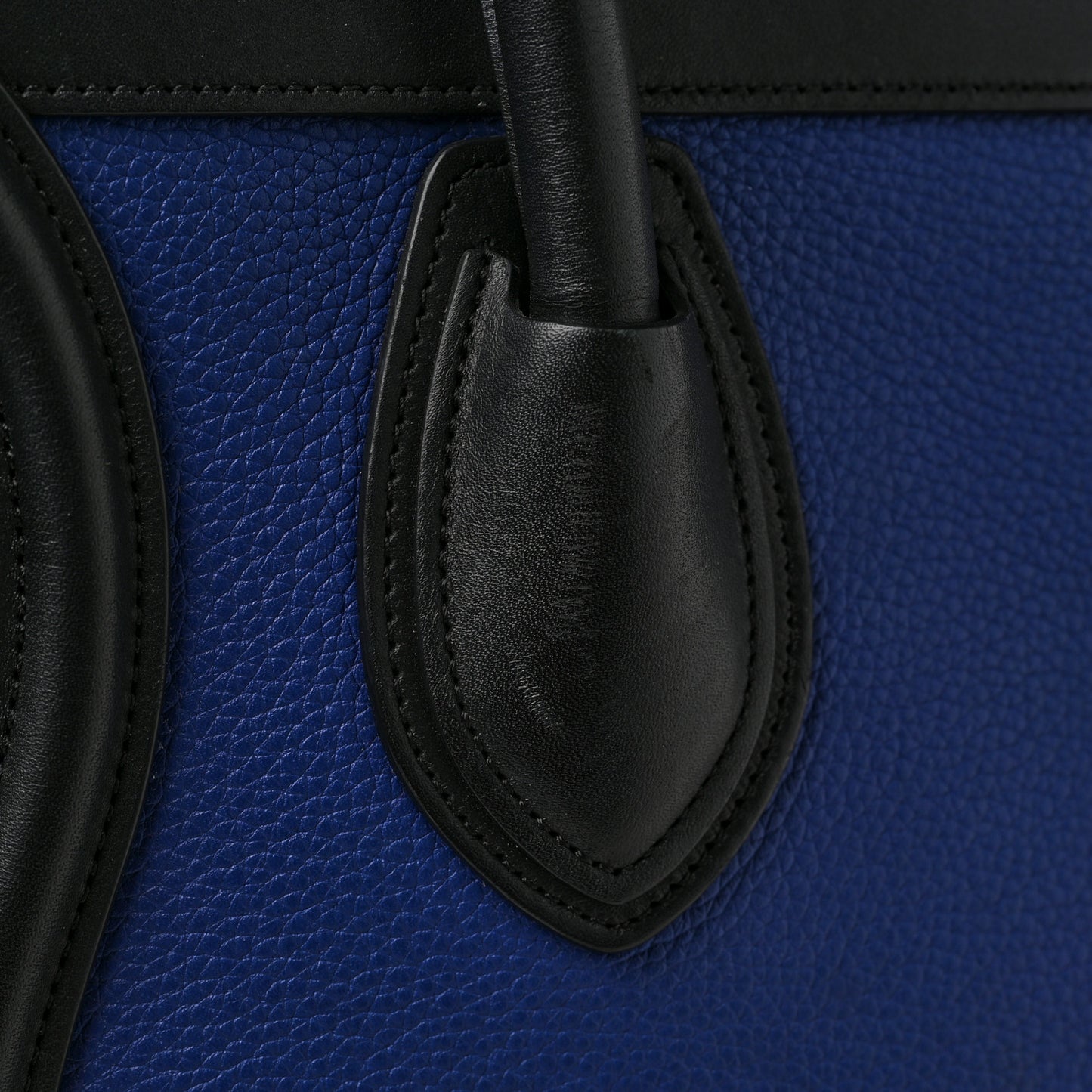 Grained Calfskin Nubuck Mini Tri-Color Luggage Royal Blue