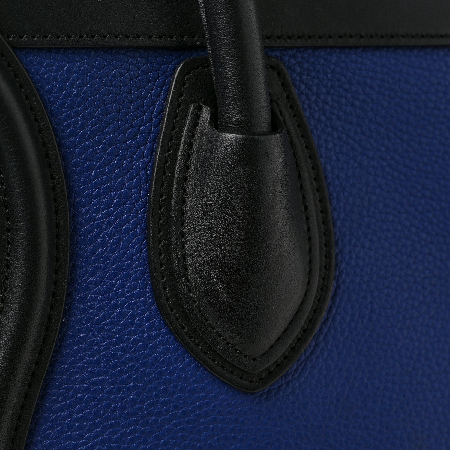 Celine Grained Calfskin Nubuck Mini Tri-Color Luggage Royal Blue 9 of 10