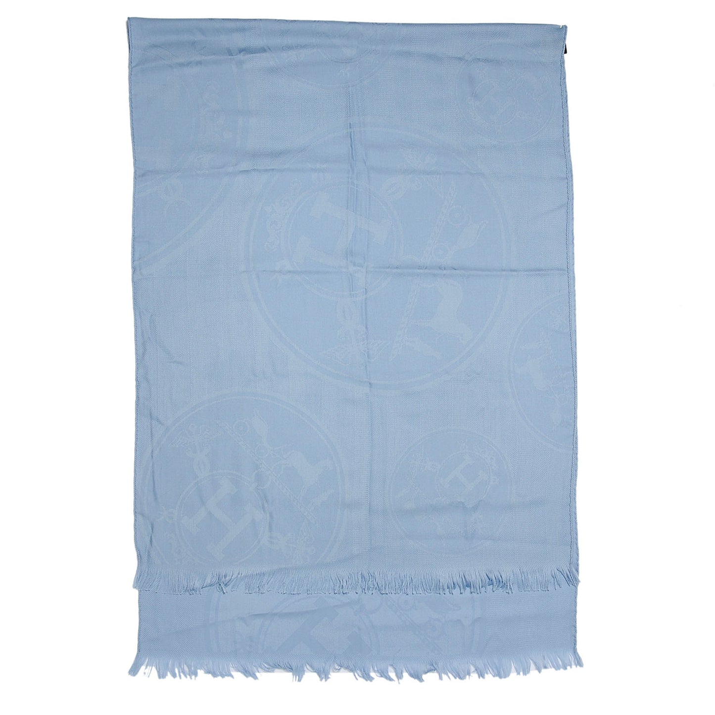 Cashmere Silk New Libris Stole Bleu Horizon