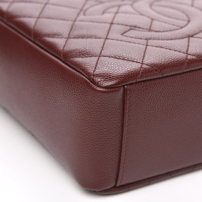 Chanel Caviar Quilted Petit Shopping Tote PST Burgundy 8 of 11